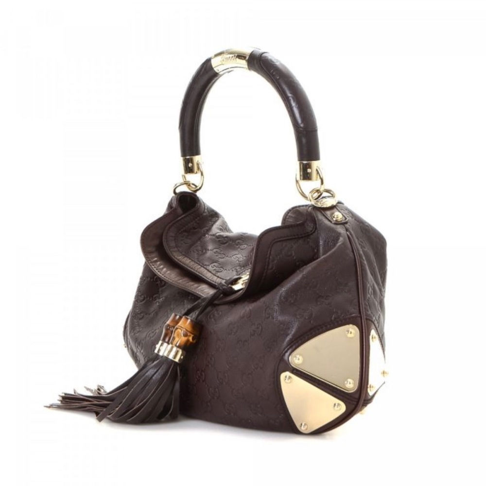 Gucci Indy Bamboo Tassel Hobo Bag smoke, pet  free - Picture 2 of 12